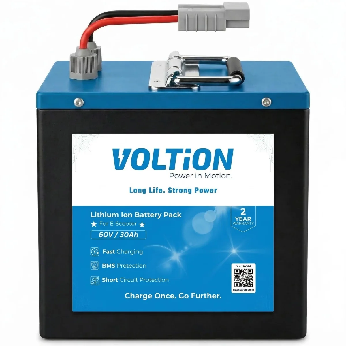 VOLTion 60V 30Ah LiFePO4 Lithium Battery for Electric Scooter and EVs.