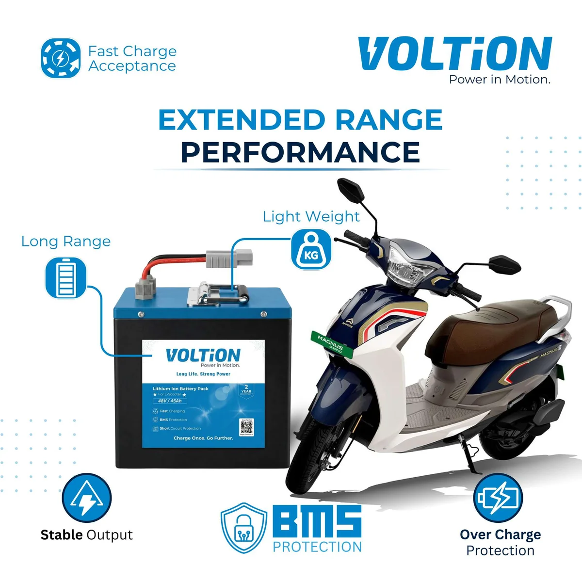 VOLTion 48V 45Ah LiFePO4 Lithium Battery for Electric Scooter and EVs. 6