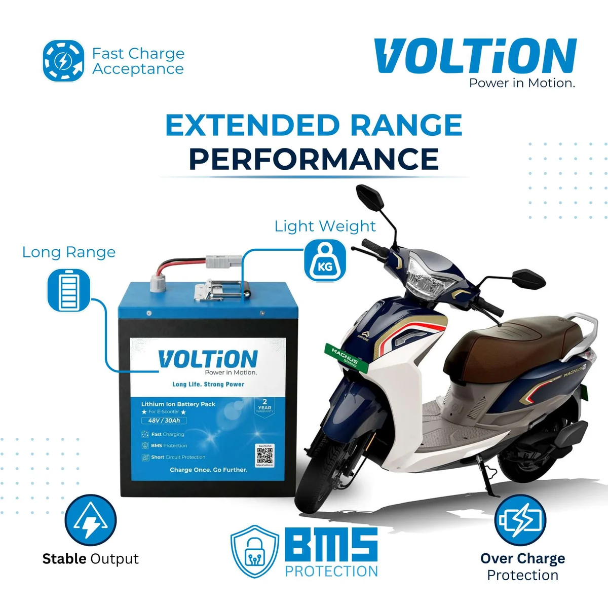 VOLTion 48V 30Ah LiFePO4 Lithium Battery for Electric Scooter and EVs. 6