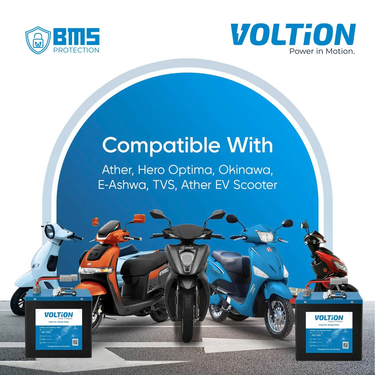 VOLTion 48V 45Ah LiFePO4 Lithium Battery for Electric Scooter and EVs. 2