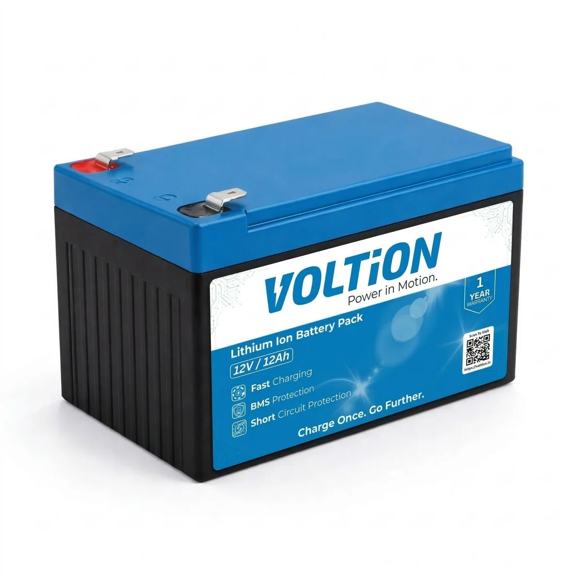 VOLTion 12V 12Ah LiFePO4 Lithium Battery for Agriculture Spray Pumps, Solar Lights, UPS, Toys, etc. 2