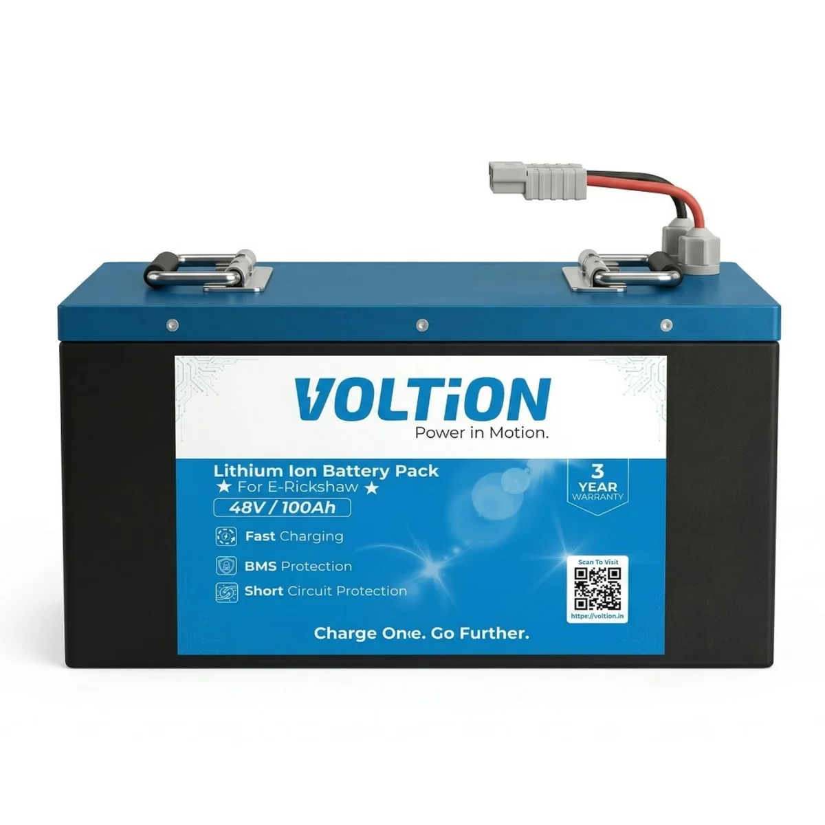 VOLTion 48V 100Ah LiFePO4 Lithium Battery for E-Rickshaw and EVs.