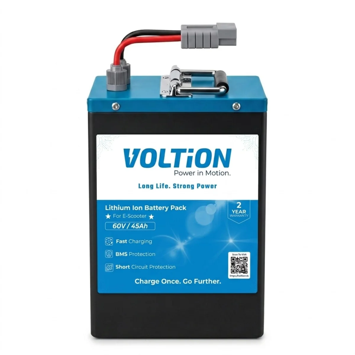 VOLTion 60V 45Ah LiFePO4 Lithium Battery for E-Scooter and EVs.