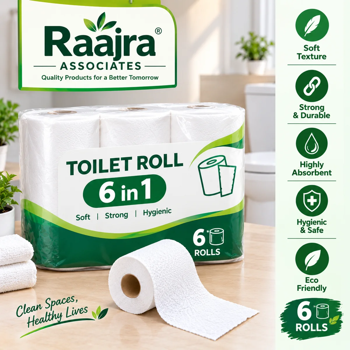 Toilet Roll 6 in one