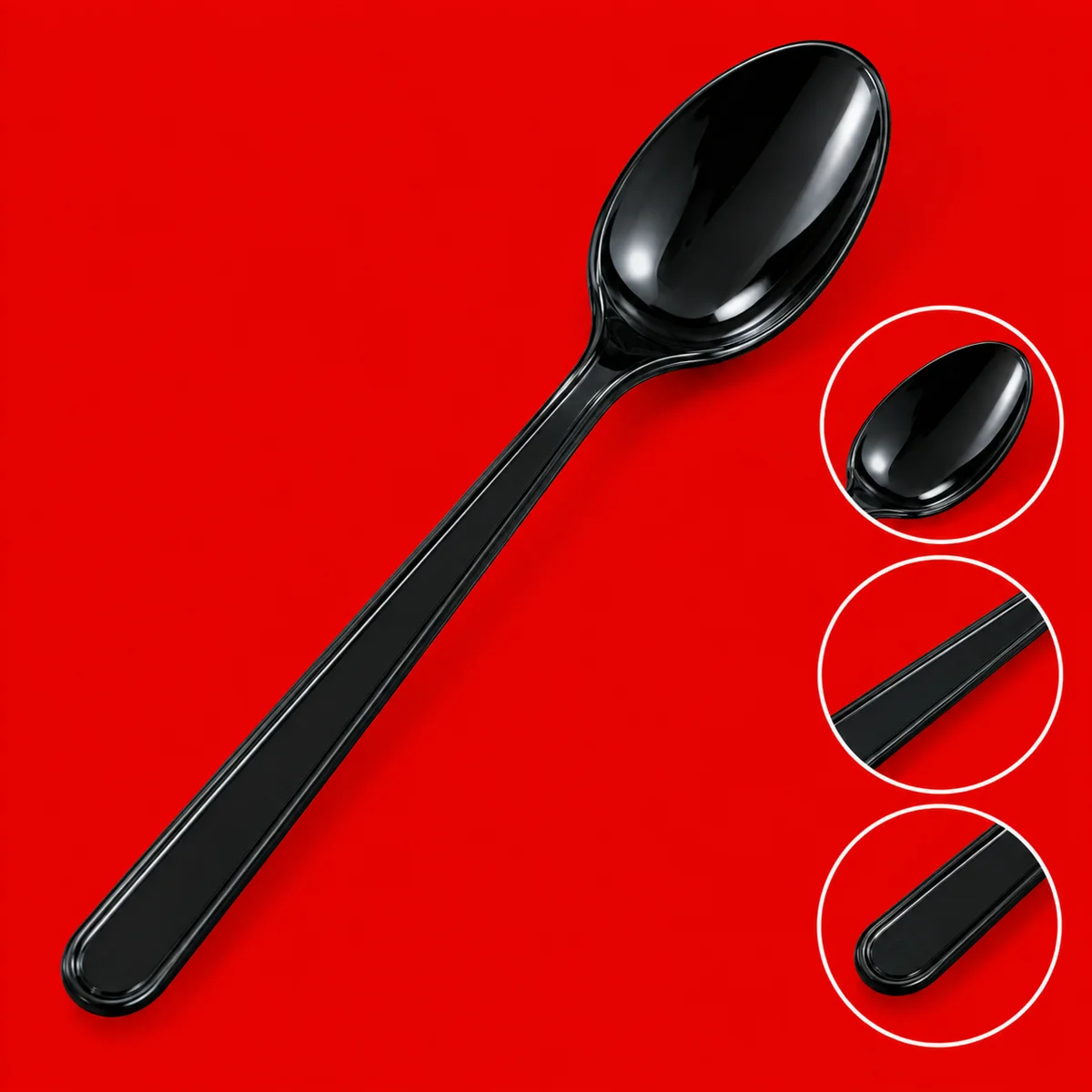 Black Spoon X 50 pcs