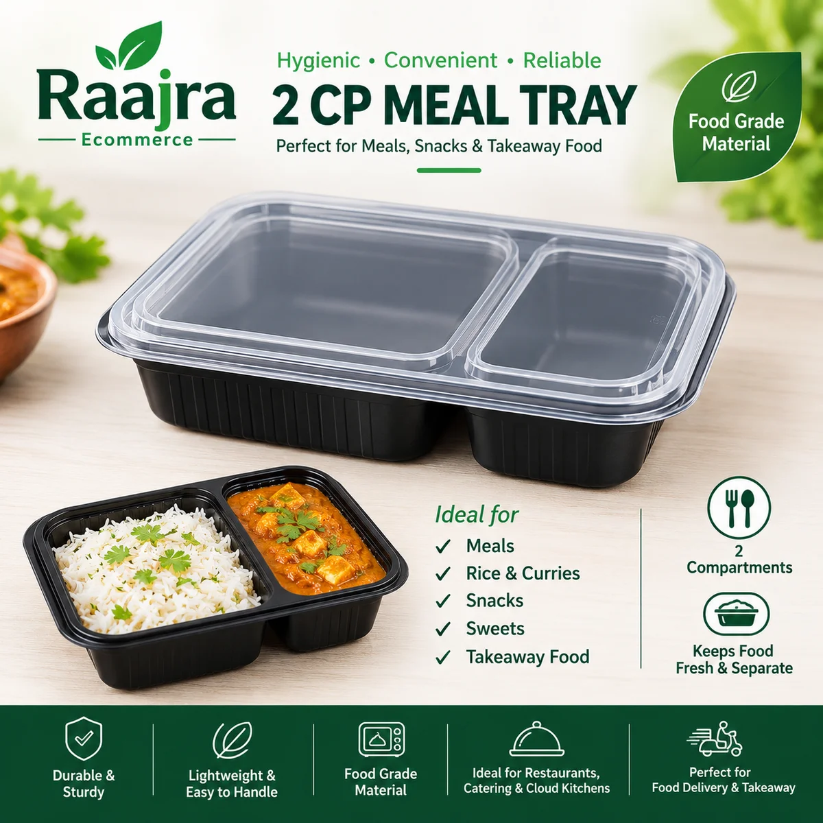 2 CP Meal Tray