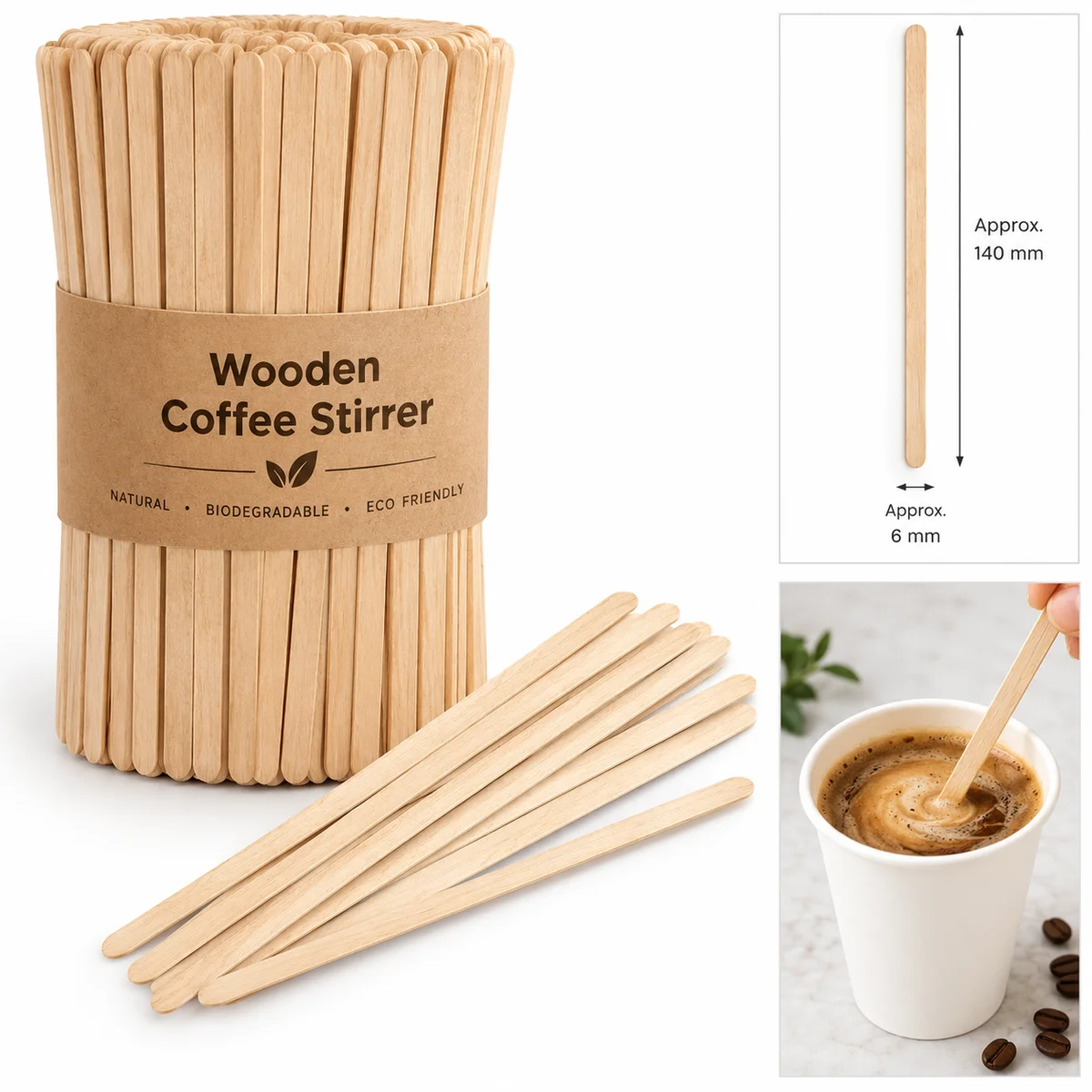 wodden coffe stirrer x 500 pcs
