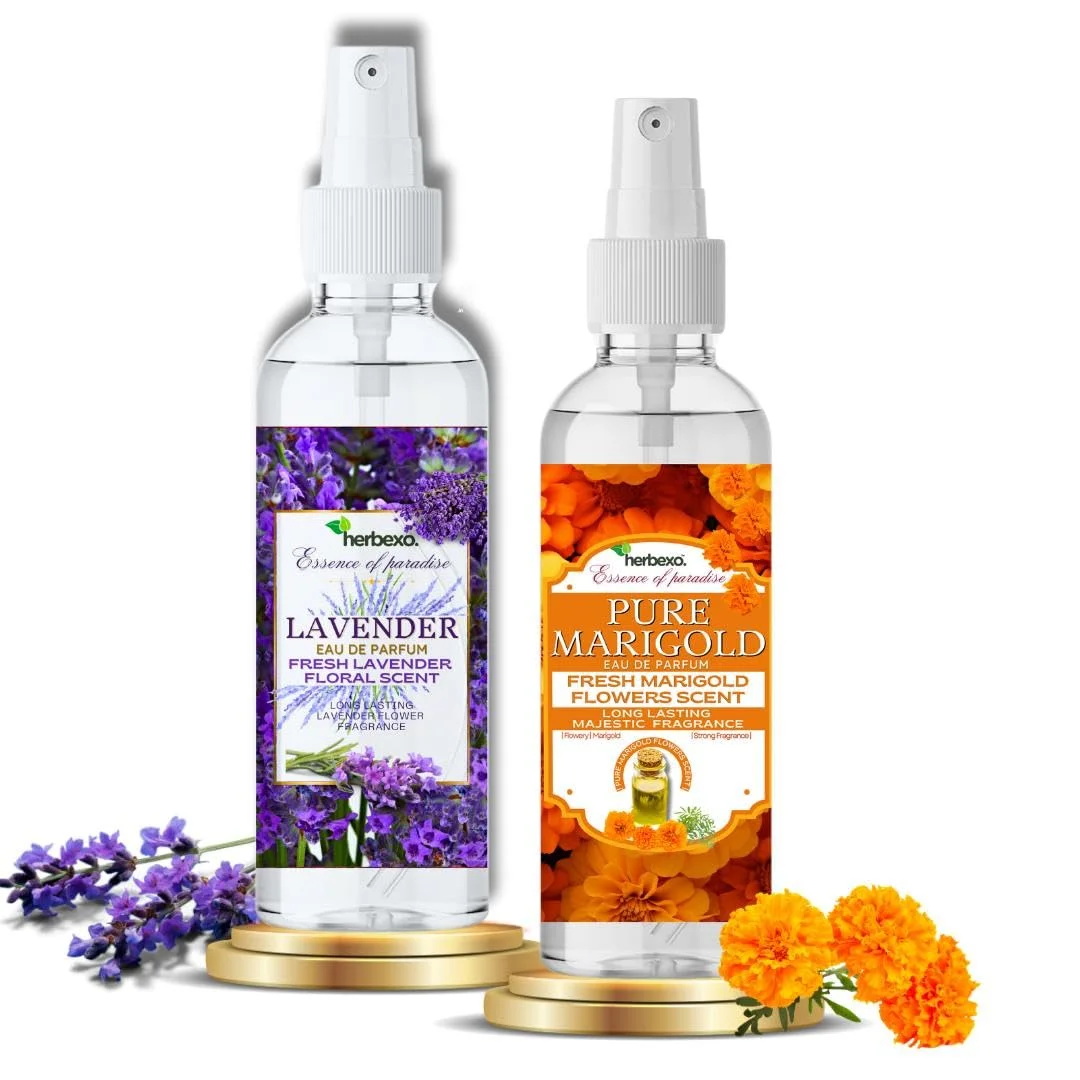 herbexo lavender perfume marigold perfume combo gift pack