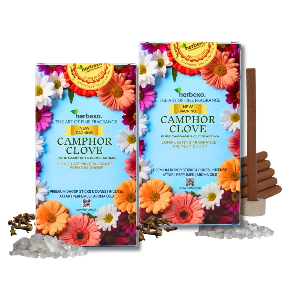 Dhoop Sticks Camphor Clove Long-Lasting Fragrance Pack of 2