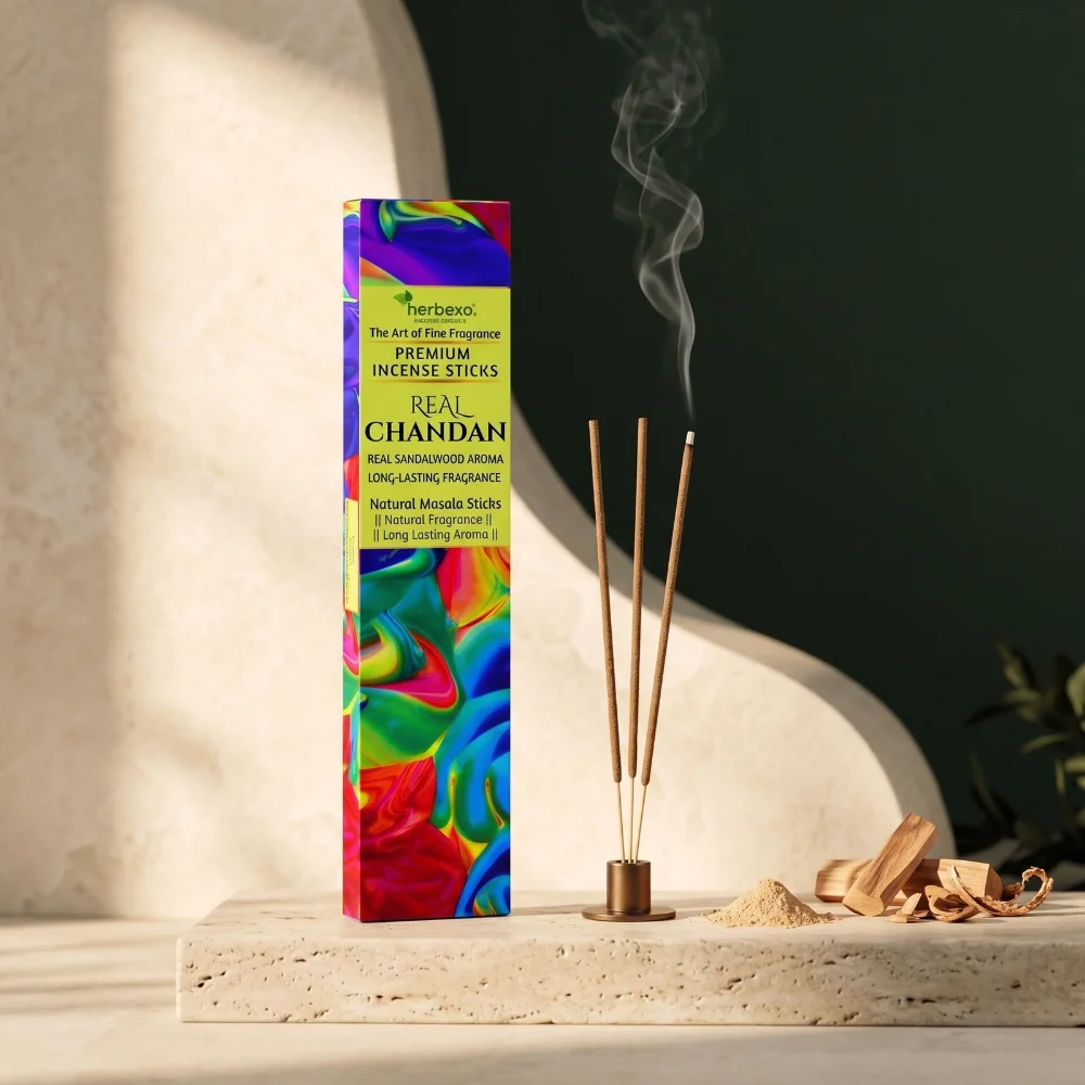 Herbexo Royal Series Real Chandan Agarbatti Pure Natural Sandalwood Agarbatti