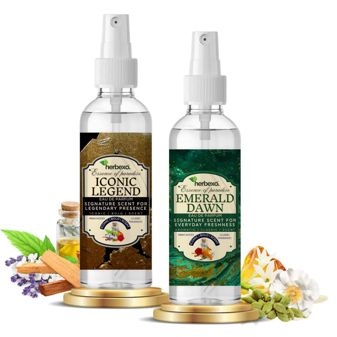 herbexo iconic legend perfume & emerald dawn edp perfume spray combo pack