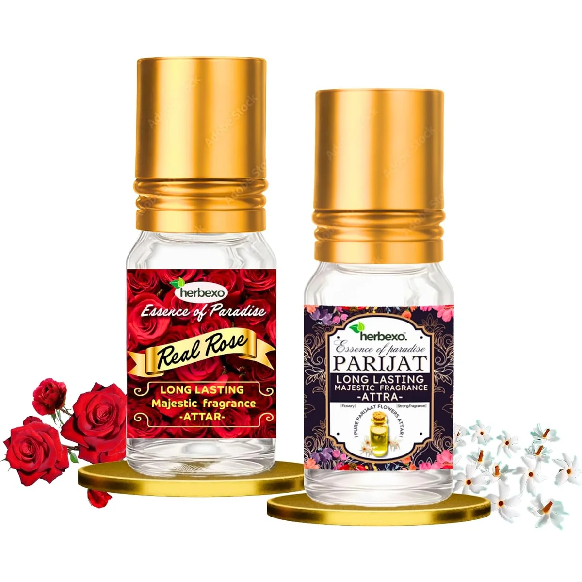 parijat attar and rose attar combo gift pack