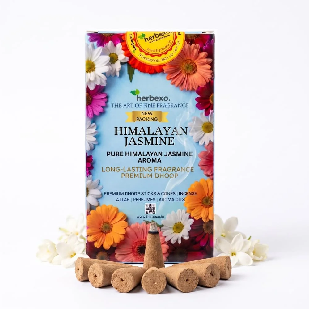herbexo jasmine aroma dhoop cones