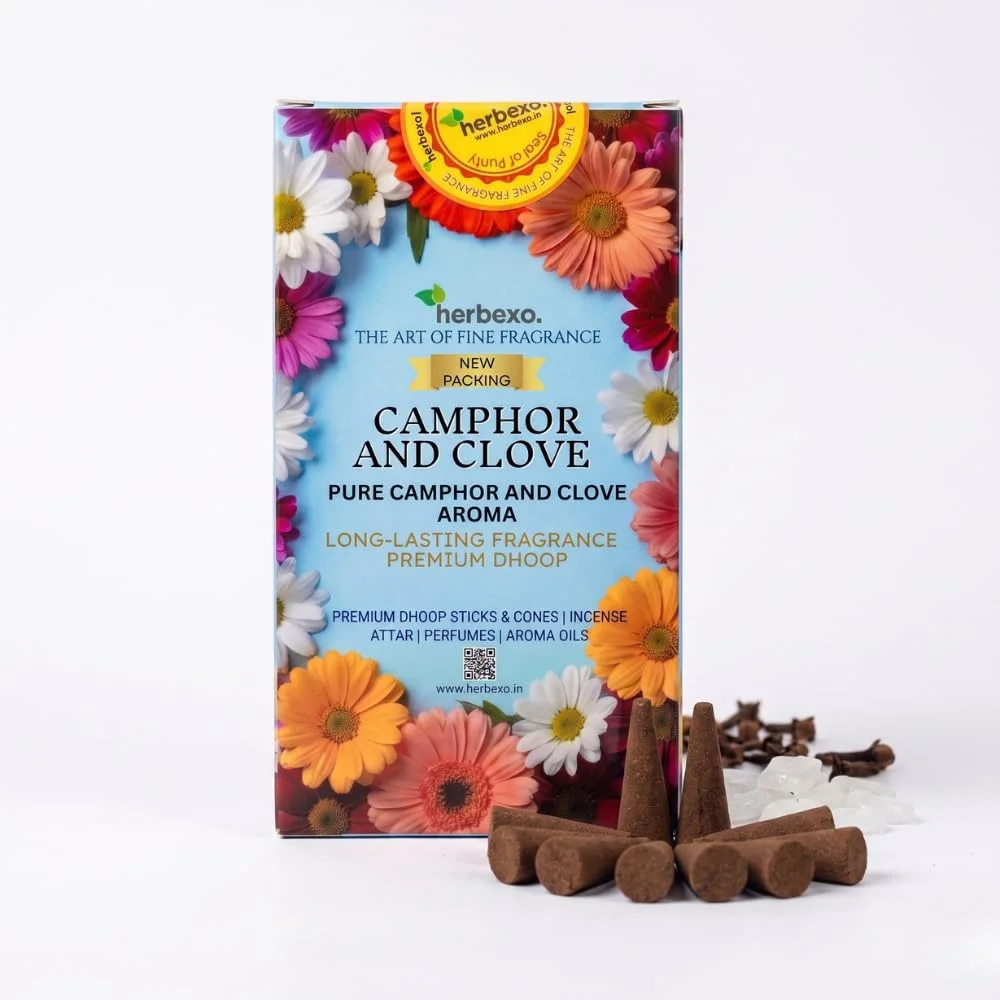 herbexo camphor clove dhoop cones