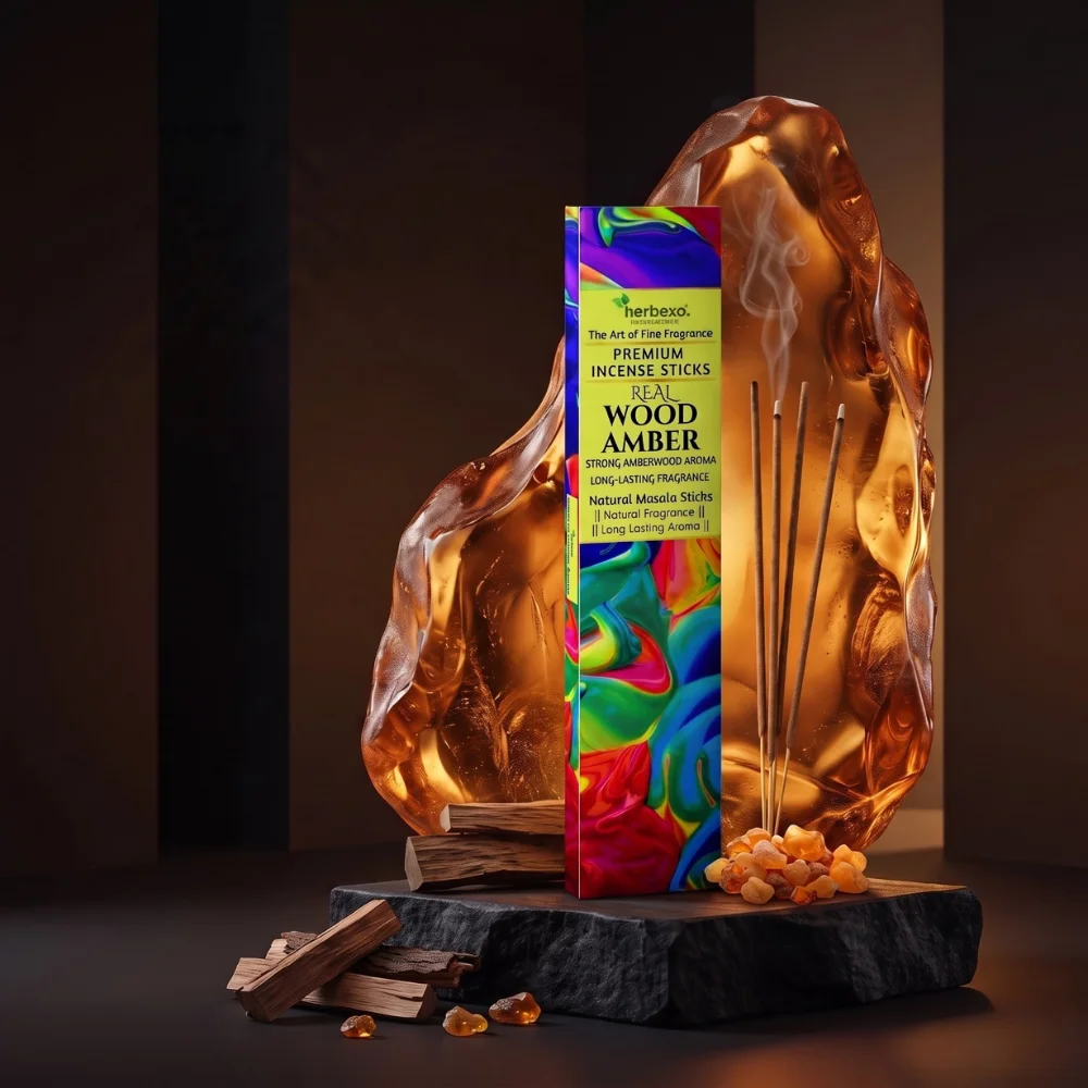 Herbexo Premium Real Wood Amber Masala Agarbatti