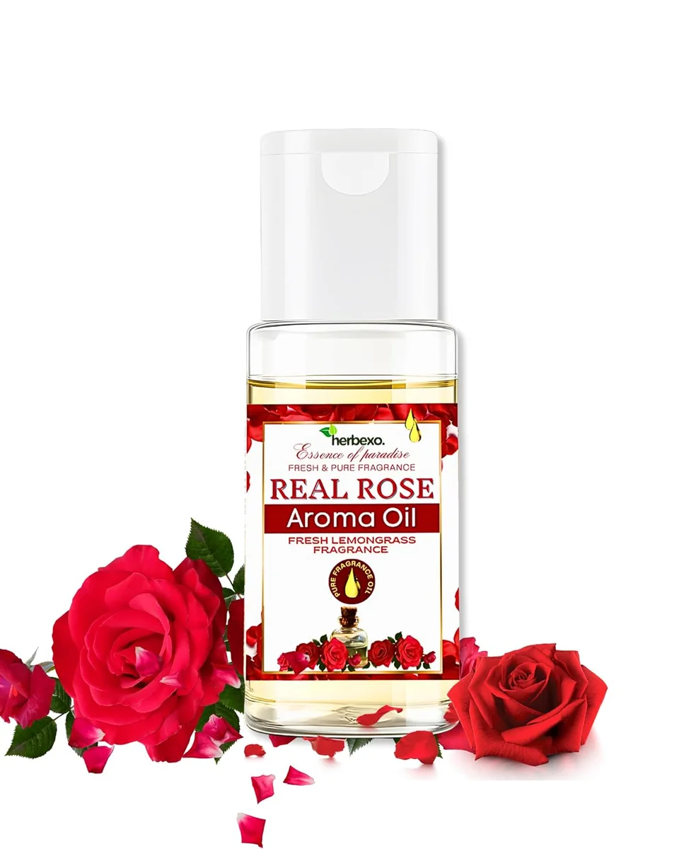 Rose Aroma Oil for Home Fragrance and Diffusers, Humidifier & Aroma Burner 20ml (Rose)