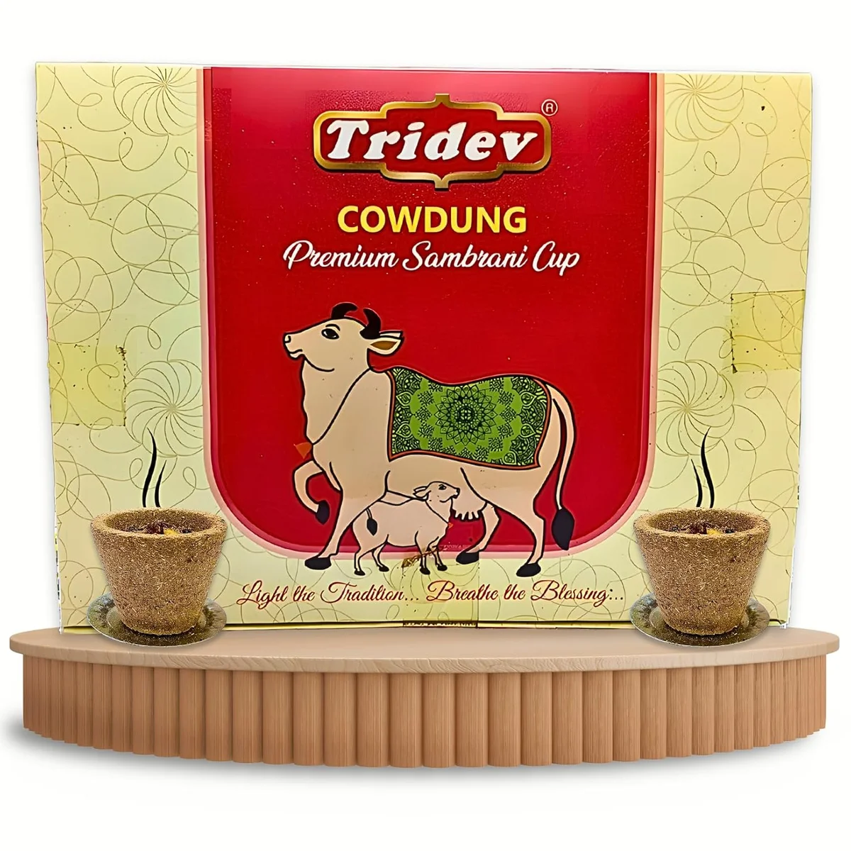 Pure Cow Dung Havan Cups with Samagri & Ghee