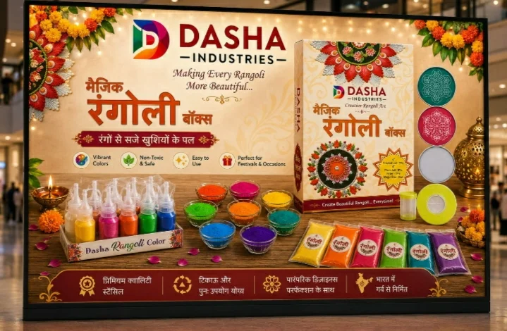 Rangoli colour magic box
