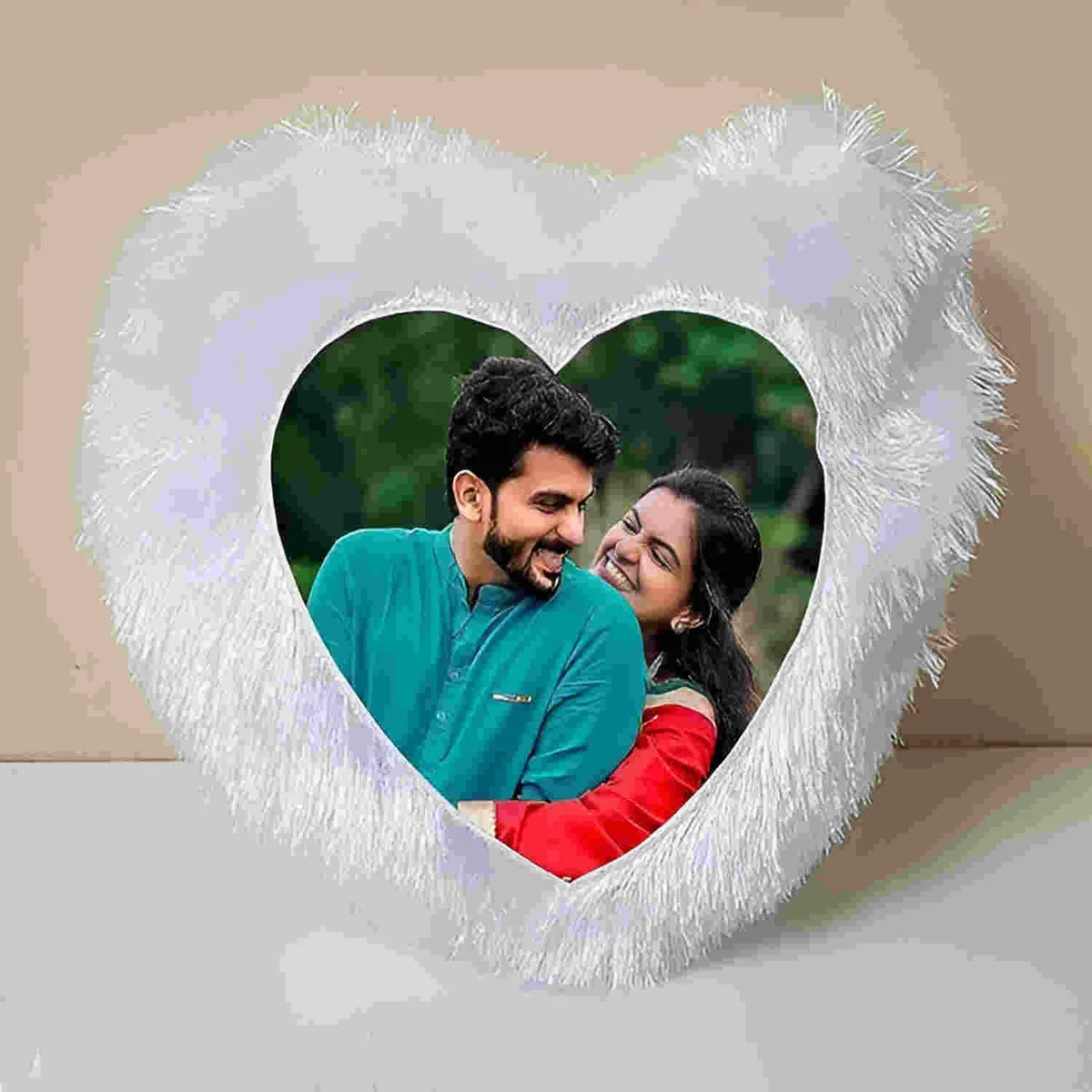 Heart Shape LED Fur Pillow (Cusion)