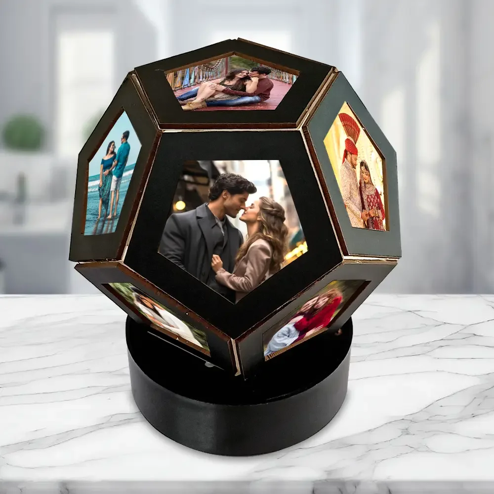 LED Pentagon Rotating Lamp