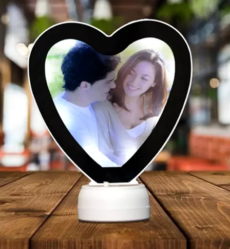 Magic Mirror Heart Shape Photo Frame