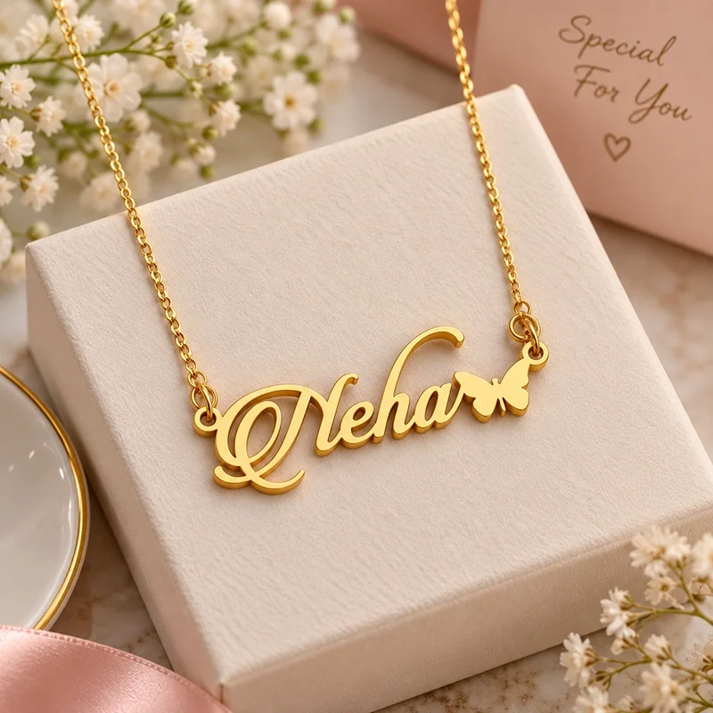 Butterfly Personalized Name Necklace for Women | IGIFTZI