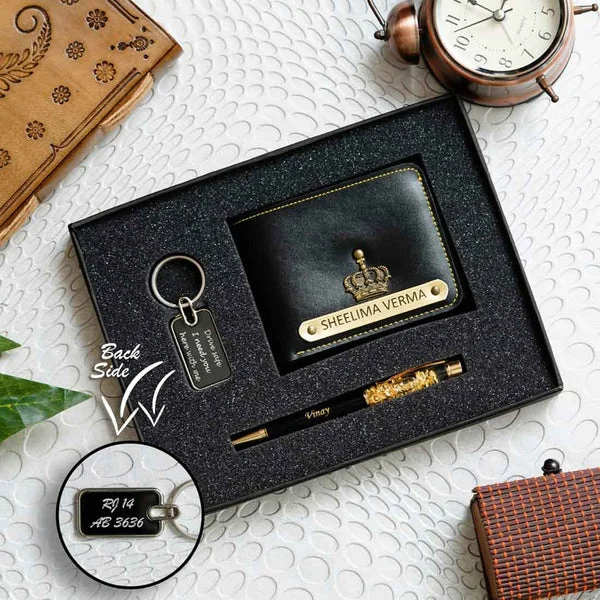 Men's Wallet keychain Pen Combo