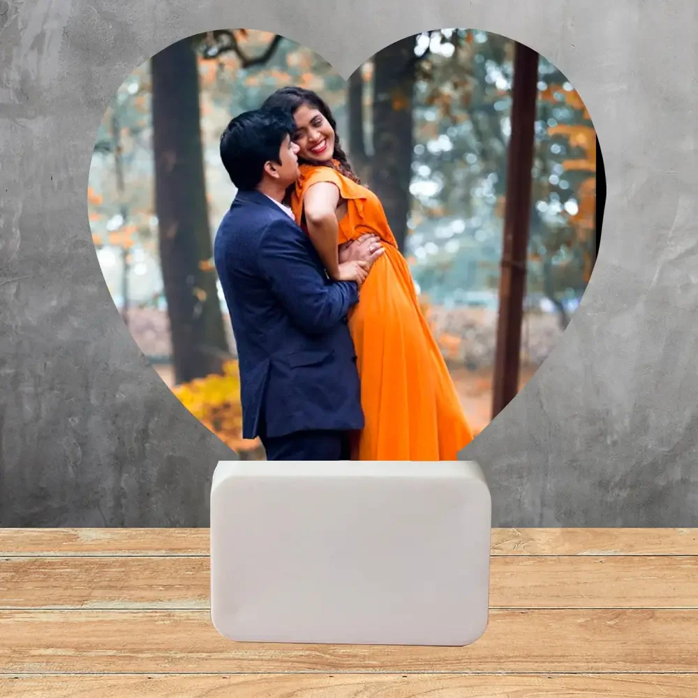Acrylic Night Lamp (Heart Shape)
