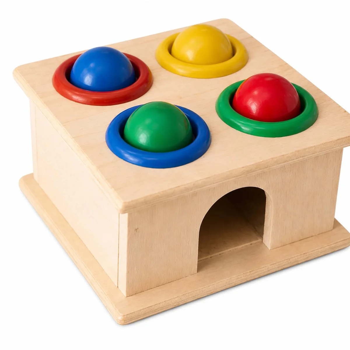 Toyly World™ Wooden Hammer Ball Knock Bench Toy for Kids 3+ | Colour Matching & Fine Motor Skills Learning Game 4