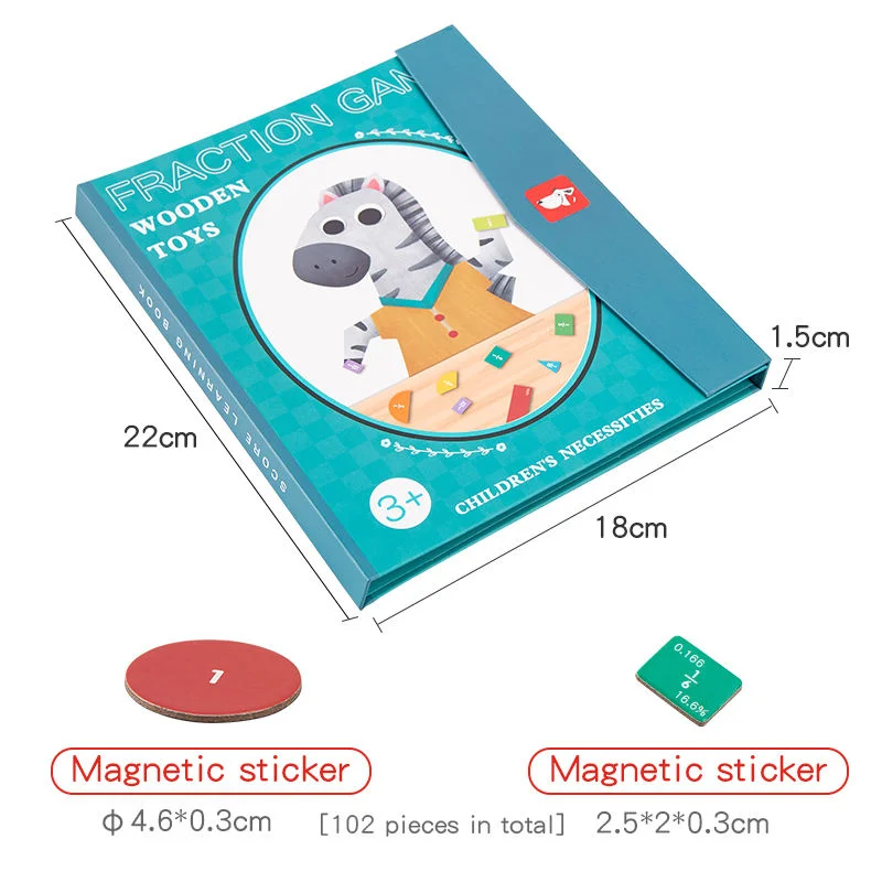 Toyly World™ Magnetic Fraction Tiles & Circles Set for Kids | Montessori Maths Learning Manipulatives 6