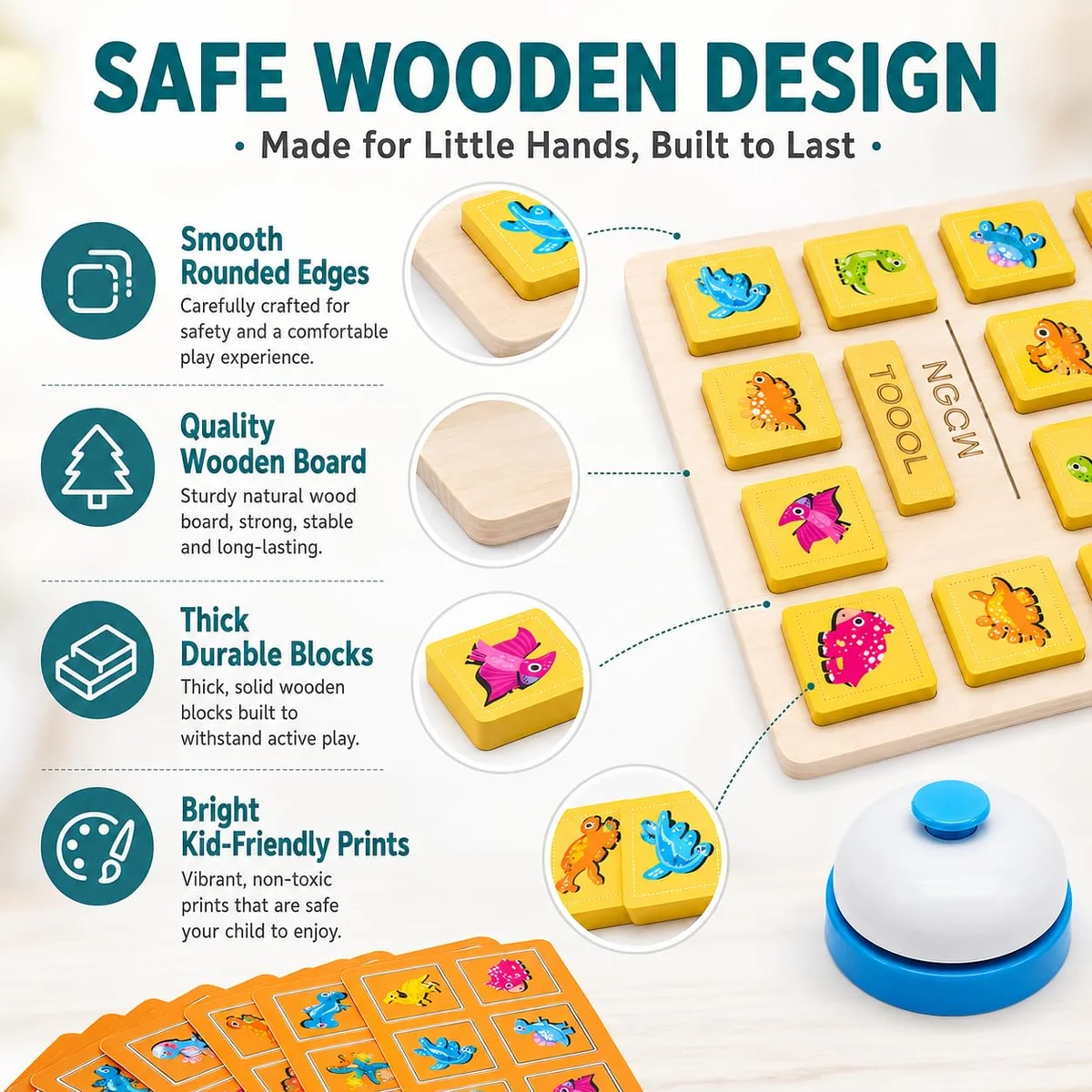 Toyly World™ Dinosaur Battle Memory Game for Kids 3+ | Dinosaur Matching Cards & Cognitive Learning Board Game 4