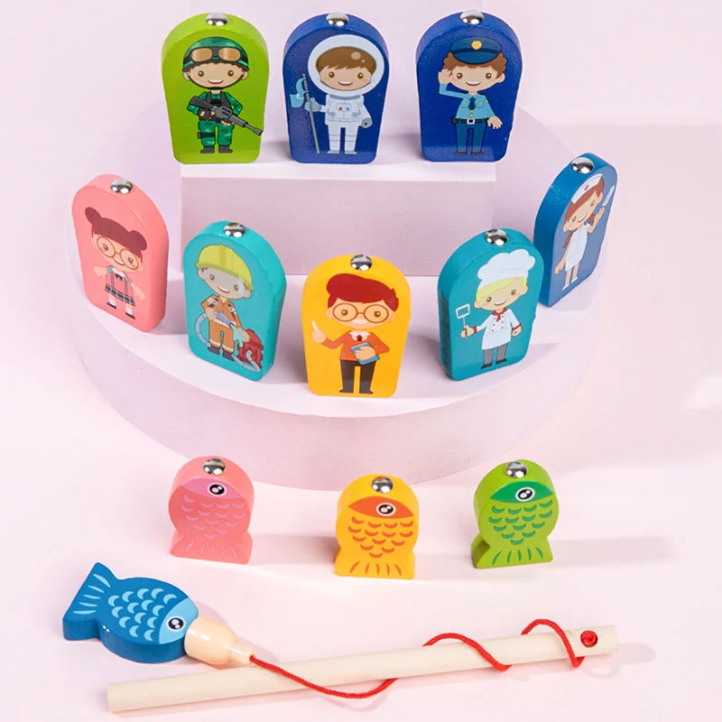 Toyly World™ Montessori 8-in-1 Wooden Learning Board for Kids | Fishing, Counting, Alphabet & Number Matching Puzzle 2