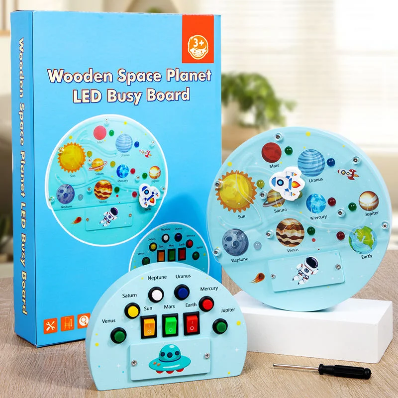 Toyly World™ LED Switch Board Montessori Busy Board for Kids 1–3 Years | Interactive Travel & Early Learning Toy 6