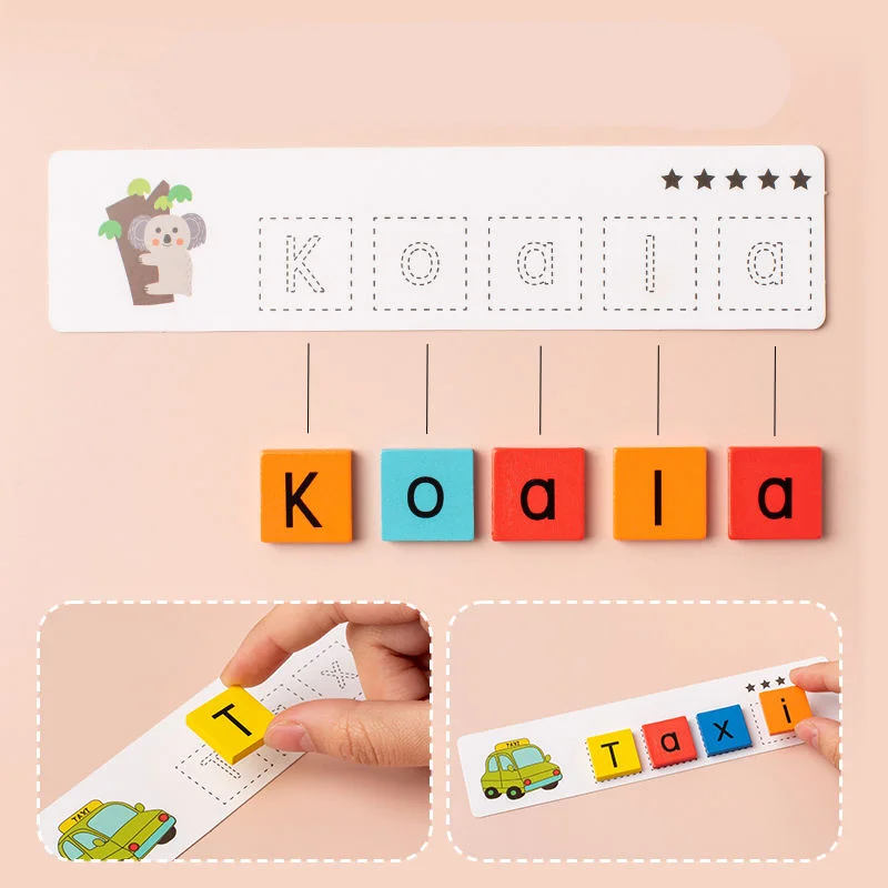 Toyly World™ Montessori Spelling & Word Formation Game for Kids 3+ | A–Z Letter Tiles, Picture Flashcards & Phonics Learning Toy 9