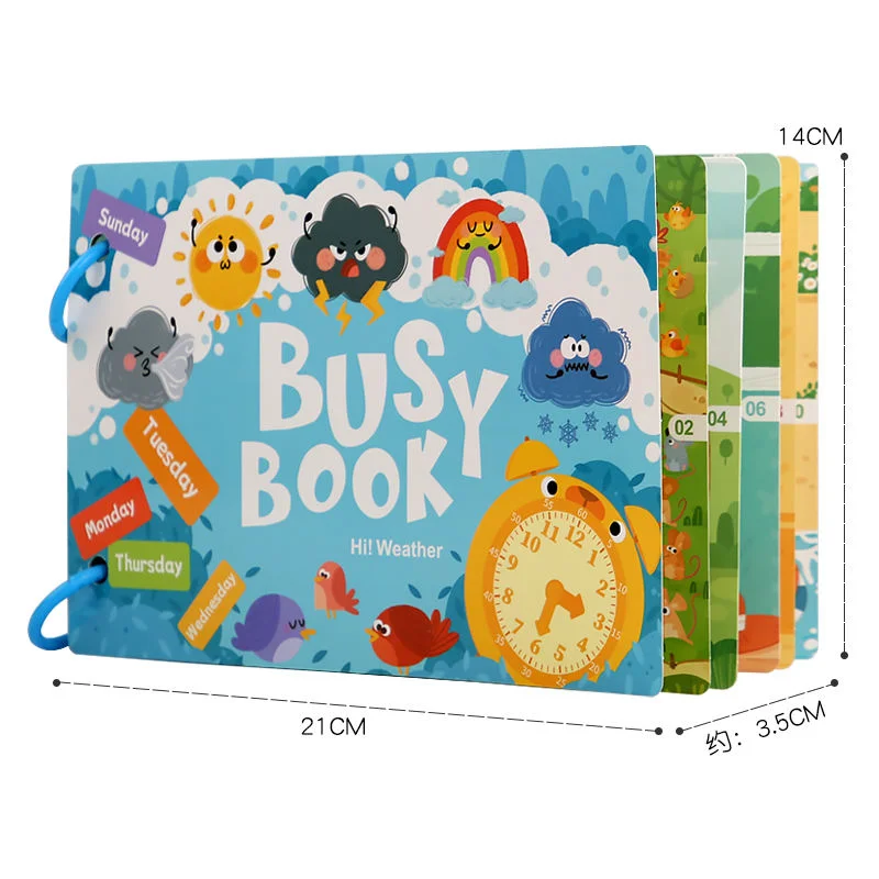 Toyly World™ Montessori Busy Book for Toddlers 2–5 Years | Weather, Days, Time & Seasons Learning Activity Binder 7
