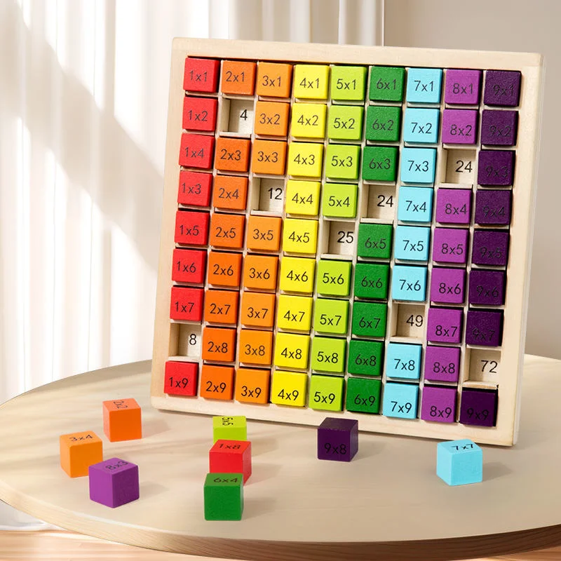 Toyly World™ Montessori Wooden Multiplication Board for Kids | 1–9 Times Table Learning Game 5