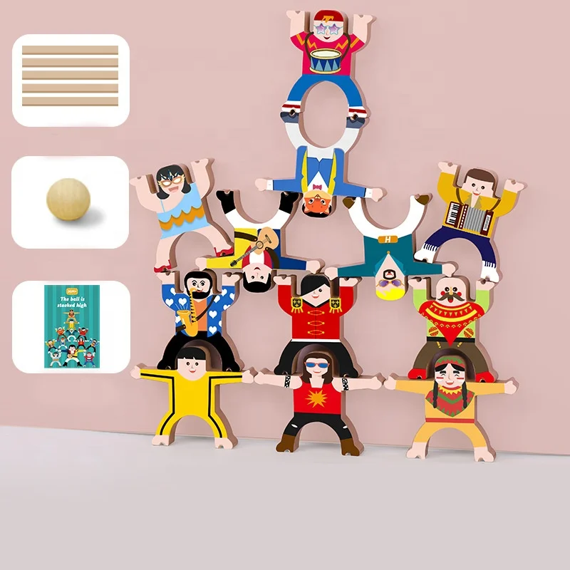 Toyly World™ Wooden Balance Game for Kids 3+ | Stacking & Balancing Educational Toy | Fine Motor Skills & Coordination 5