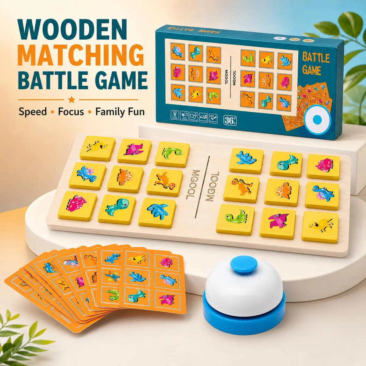 Toyly World™ Dinosaur Battle Memory Game for Kids 3+ | Dinosaur Matching Cards & Cognitive Learning Board Game 7