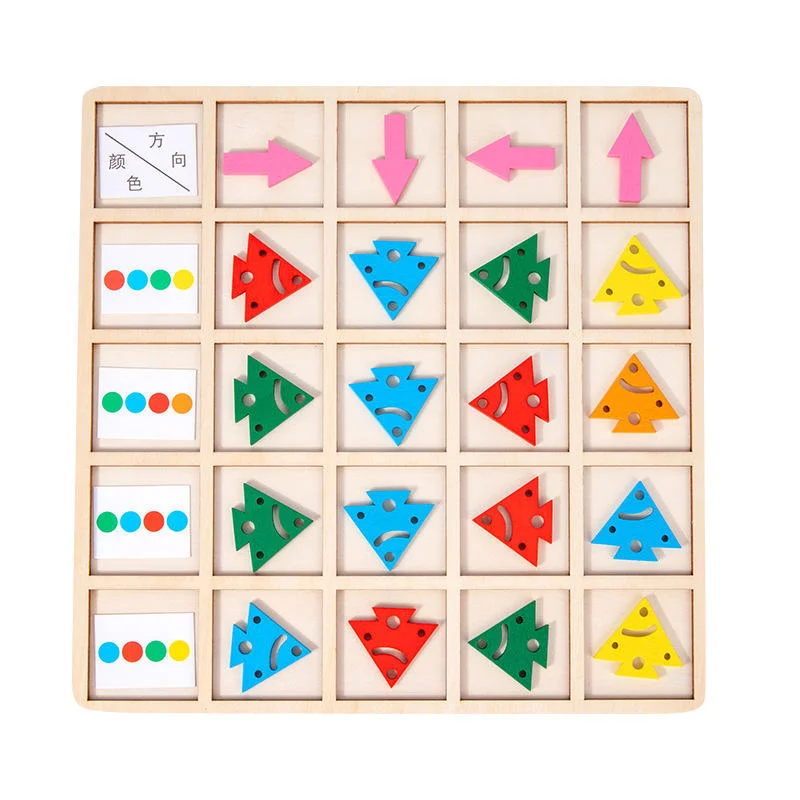 Toyly World™ Wooden Direction Puzzle for Kids 3+ | Montessori Direction, Pattern & Shape Matching Game