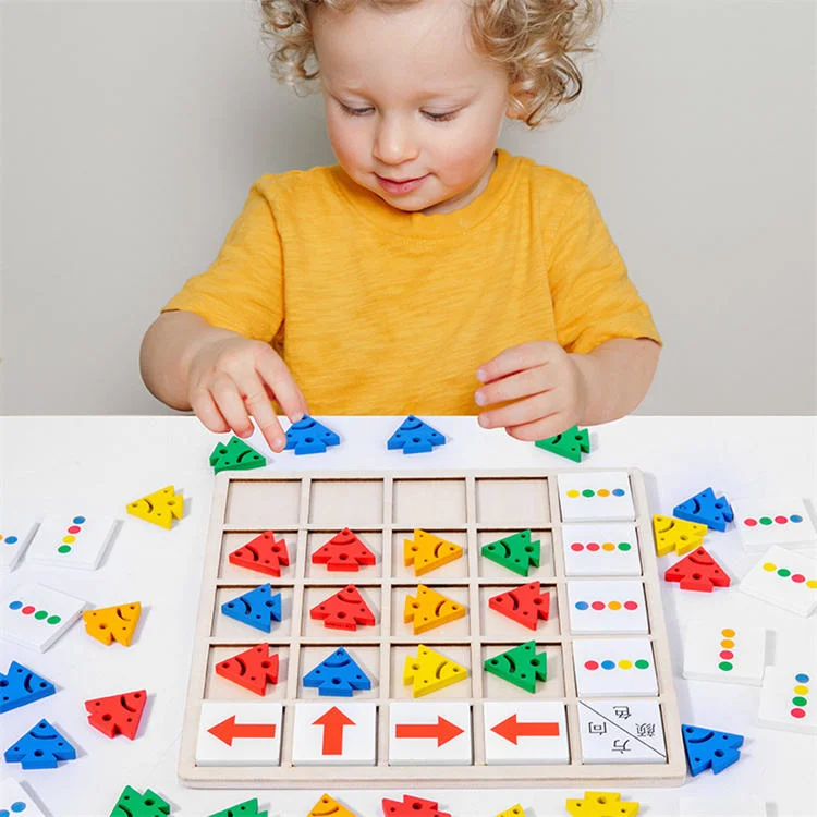 Toyly World™ Wooden Direction Puzzle for Kids 3+ | Montessori Direction, Pattern & Shape Matching Game 6