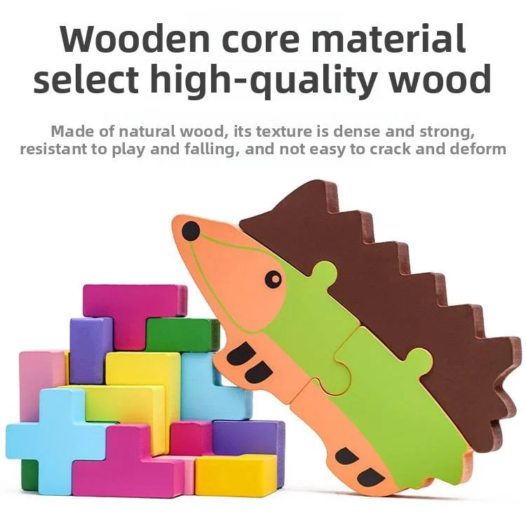 Toyly World™ Wooden Colourful Stacking Puzzle Toy for Kids | 20-Piece Pattern Building & Shape Matching Game 5
