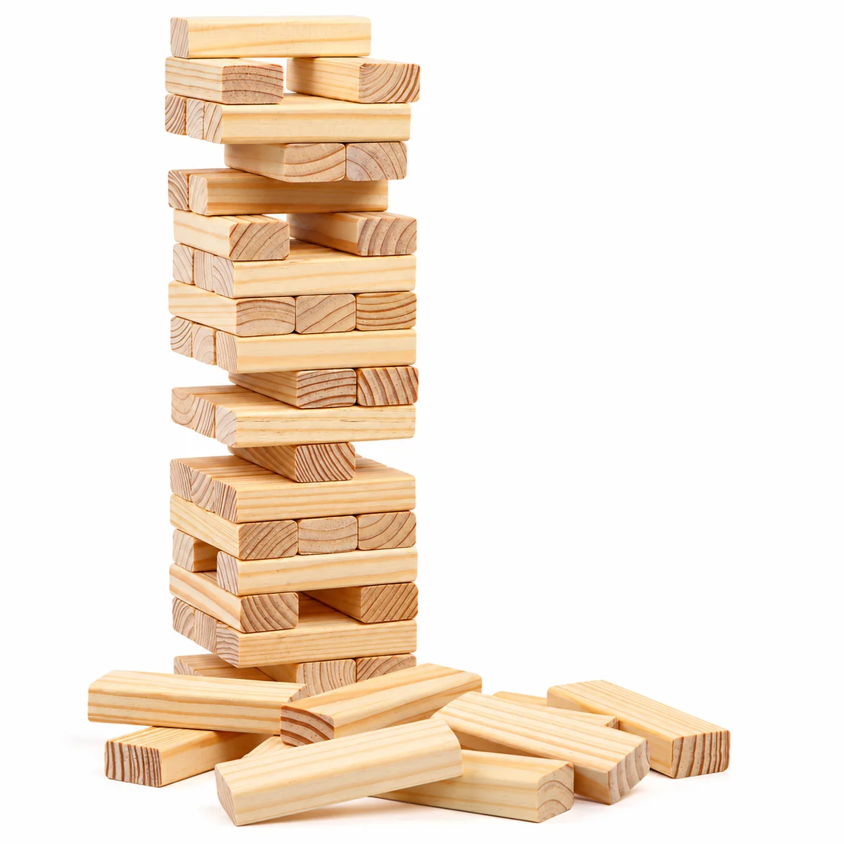 Toyly World™ Wooden Stacking Tower Game for Kids & Family | Classic Tumbling Blocks Balance Game | Creative Learning Toy 3
