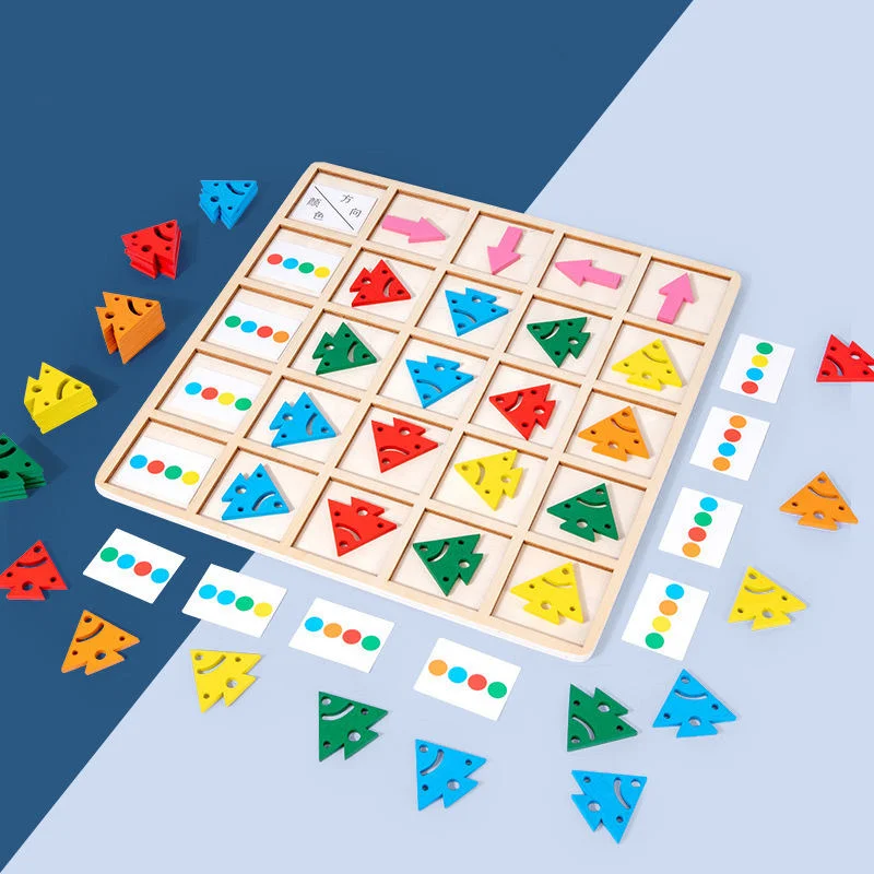 Toyly World™ Wooden Direction Puzzle for Kids 3+ | Montessori Direction, Pattern & Shape Matching Game 3