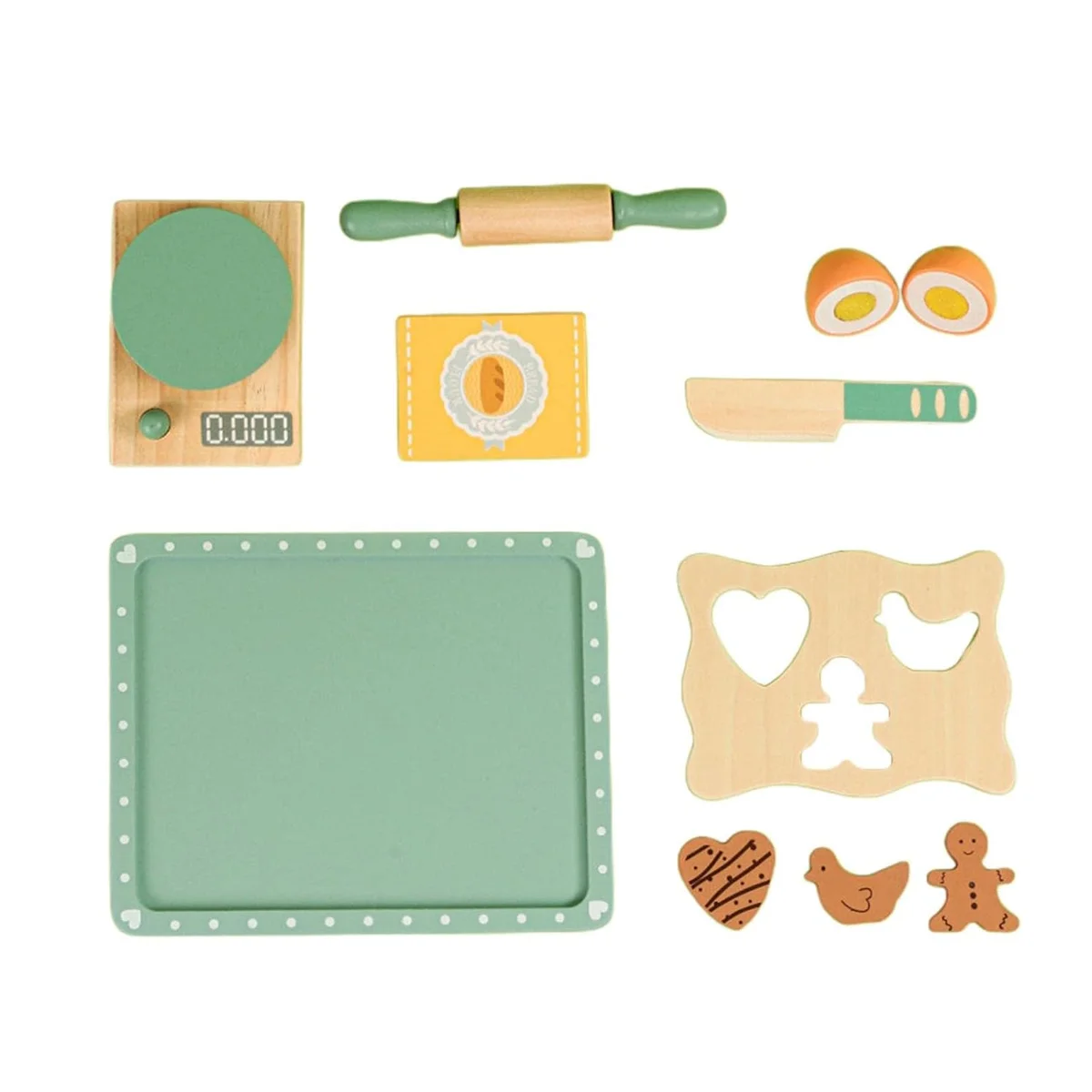 Toyly World™ Wooden Cookie Maker Pretend Play Set for Kids 3+ | Baking & Kitchen Role Play Toy | Creative Learning Set 2