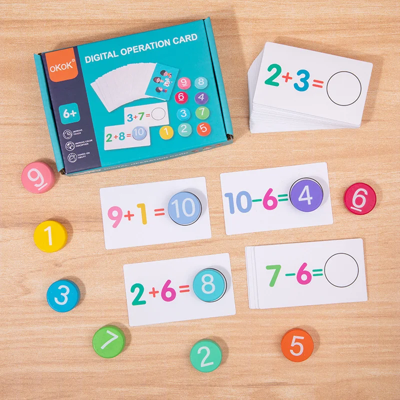 Toyly World™ Digital Operation Math Learning Cards for Kids 6+ | Addition & Subtraction Educational Game