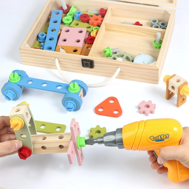 Toyly World™ Wooden Tool Box Pretend Play Set for Kids | Educational DIY Tools with Carrying Case 7