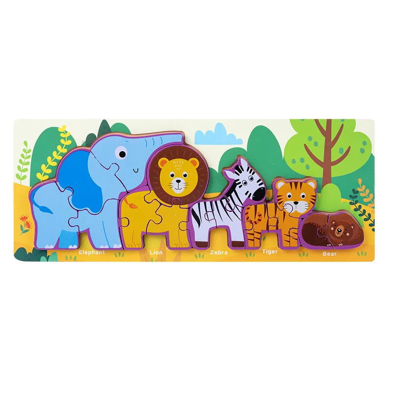 Toyly World™ Cartoon Animal Wooden Jigsaw Puzzle Set for Kids 3+ | Dinosaur, Ocean, Farm & Vehicle Learning Puzzles 10