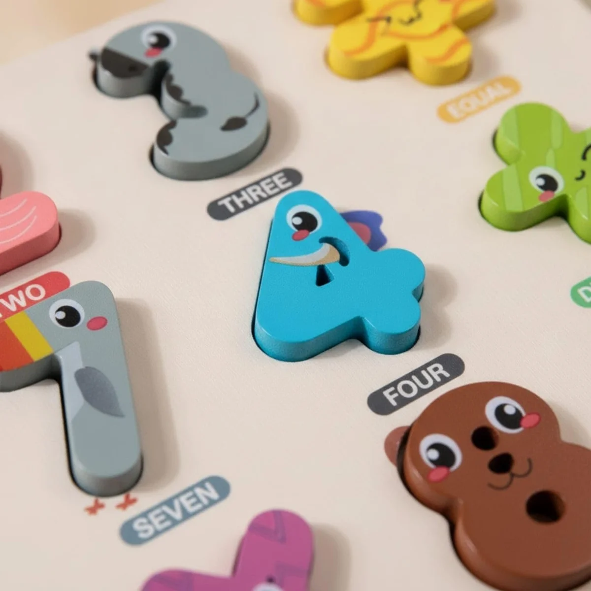 Toyly World™ Wooden Number & Shape Matching Puzzle Board for Kids | Early Learning Educational Toy 3