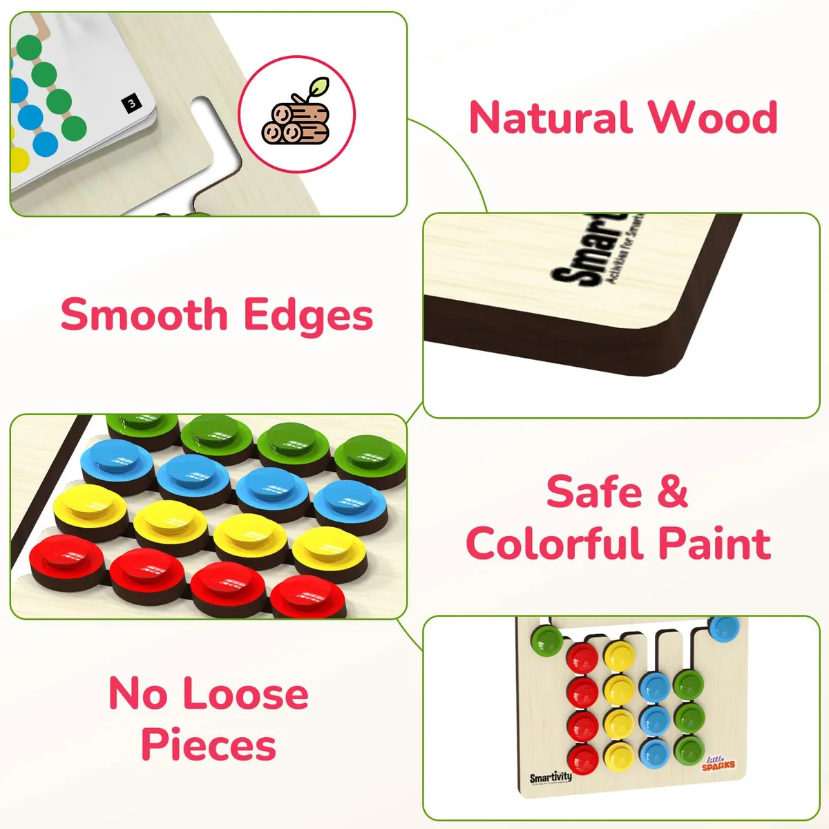 Toyly World™ Wooden Slide Puzzle for Kids 4–8 Years | Colour & Pattern Matching Learning Toy 7