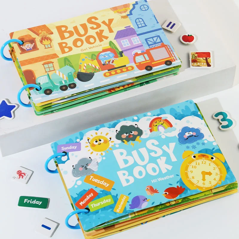 Toyly World™ Montessori Busy Book for Toddlers 2–5 Years | Weather, Days, Time & Seasons Learning Activity Binder 2